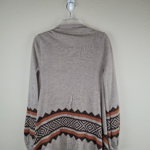 Romeo‎ & Juliet Couture Sweater Womens S Wool Tan Drape Front Open RJ24105 - Picture 10 of 11